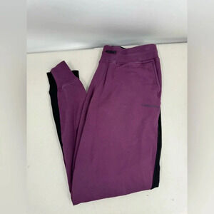 Outdoor Voices Joggers Womens L Purple/Black Colorblock Sweatpants Elastic Waist